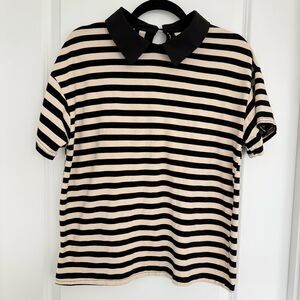 YIFUQUIN | Striped Collared Shirt